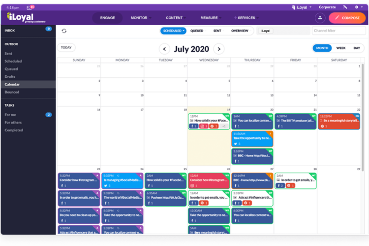 Post Calendar Social Genius