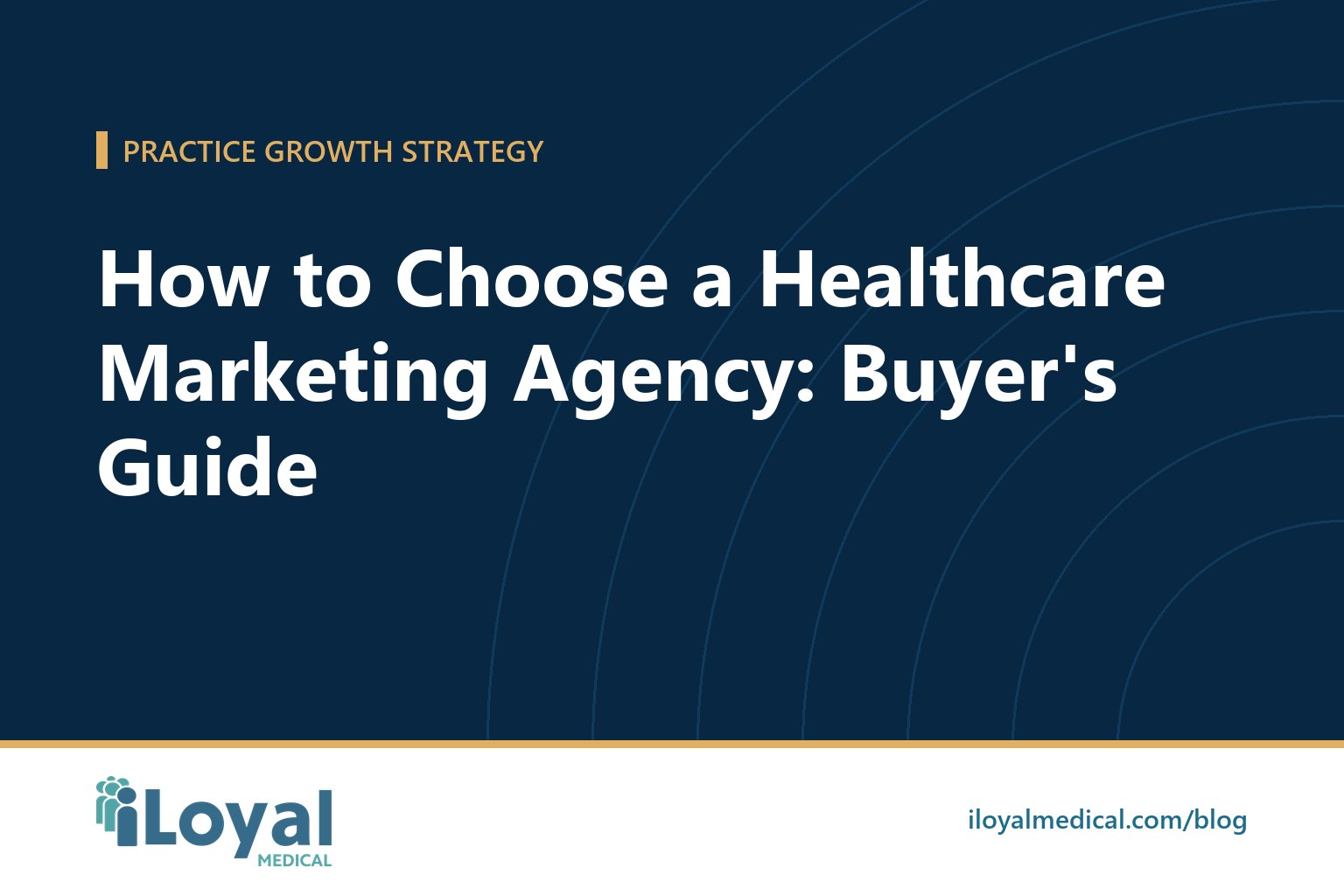 iLoyal Medical blog title card: How to Choose a Healthcare Marketing Agency: Buyer's Guide