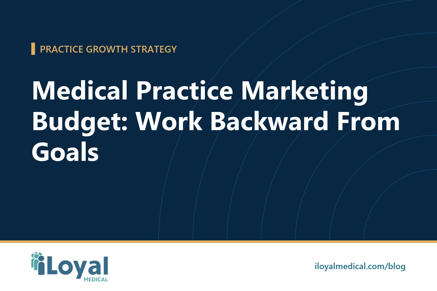 iLoyal Medical blog title card: Medical Practice Marketing Budget: Work Backward From Goals