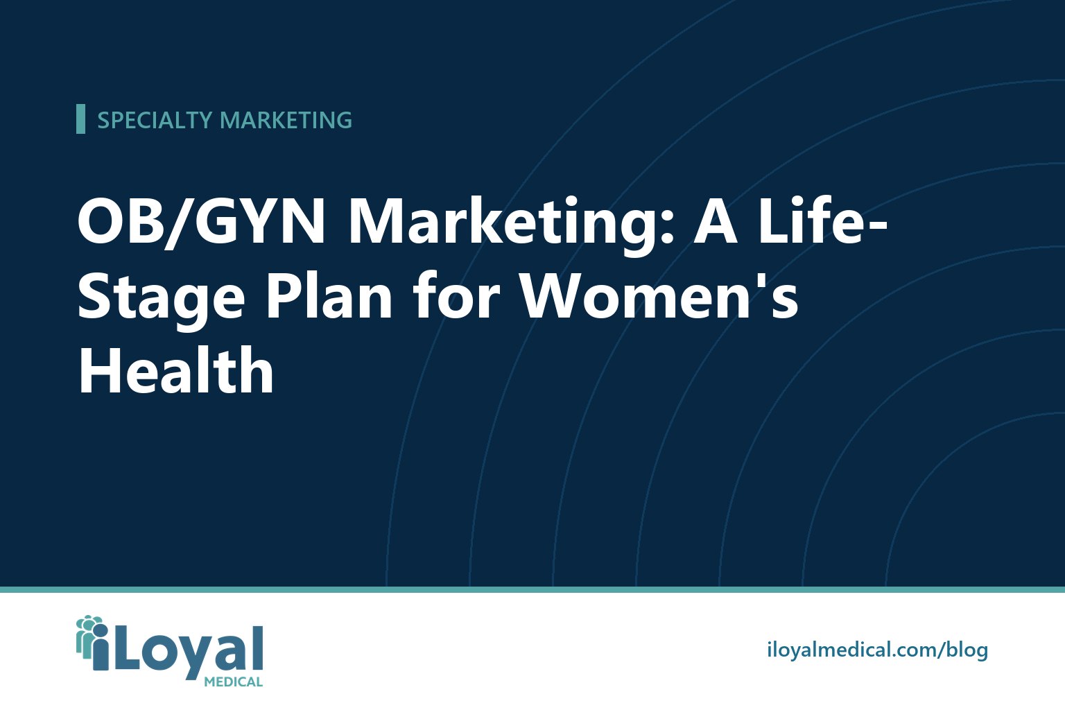 iLoyal Medical blog title card: OB/GYN Marketing: A Life-Stage Plan for Women's Health