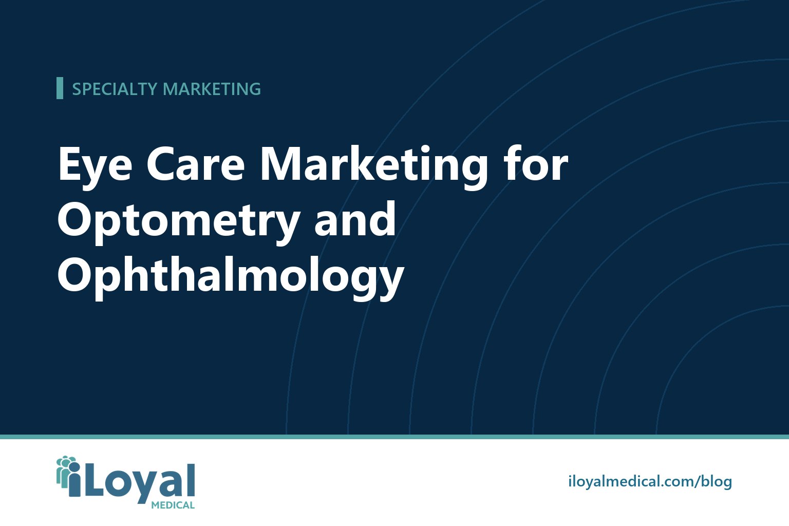 iLoyal Medical blog title card: Eye Care Marketing for Optometry and Ophthalmology