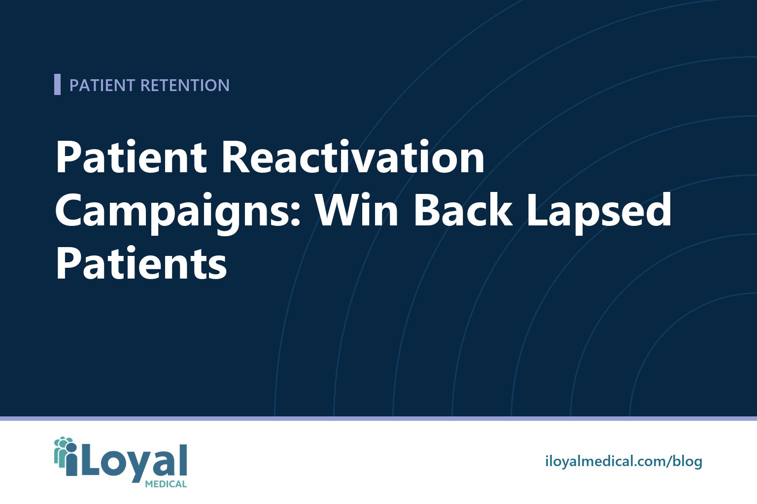 iLoyal Medical blog title card: Patient Reactivation Campaigns: Win Back Lapsed Patients